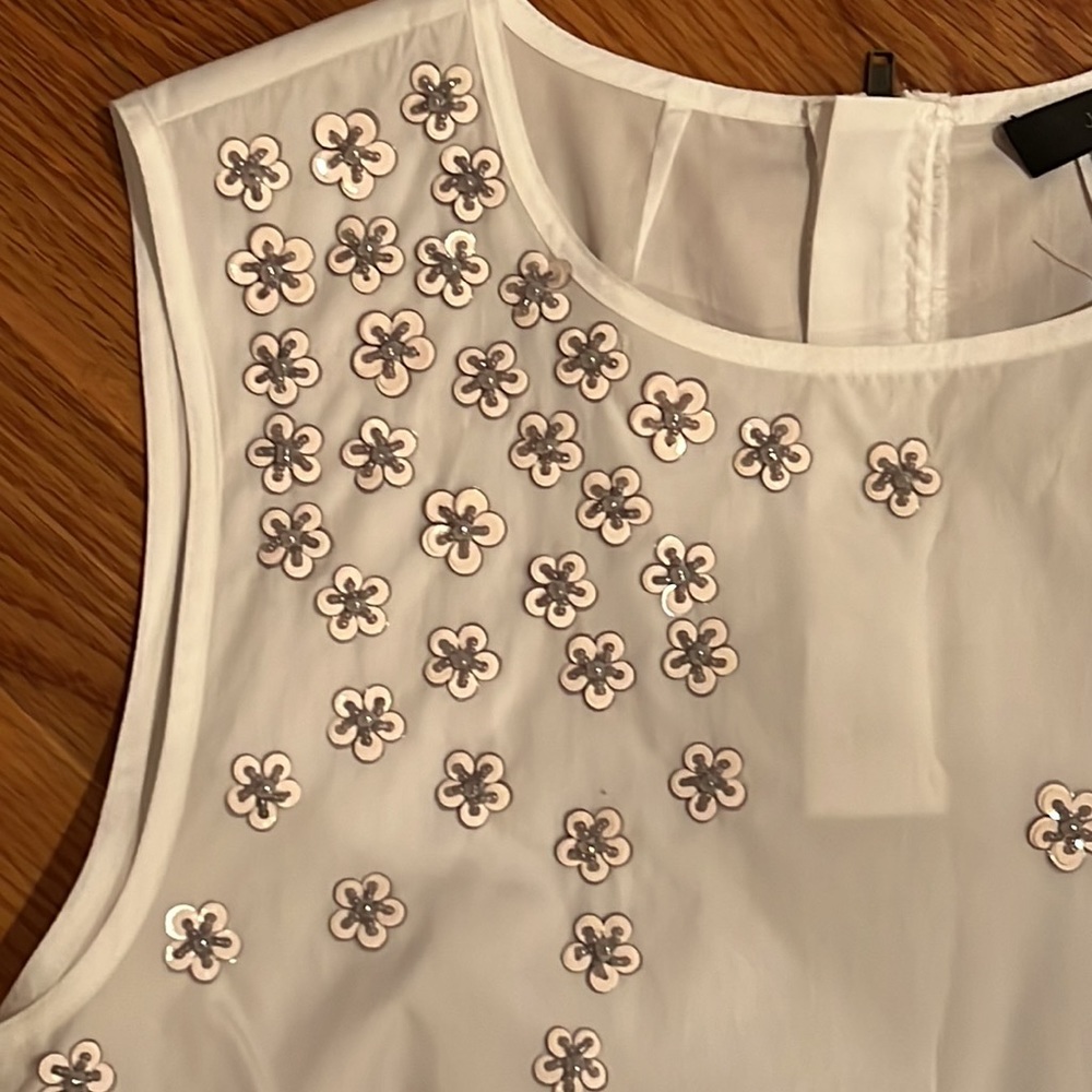 JCrew NWT 2 embellished sleeveless blouse - Picture 2 of 4